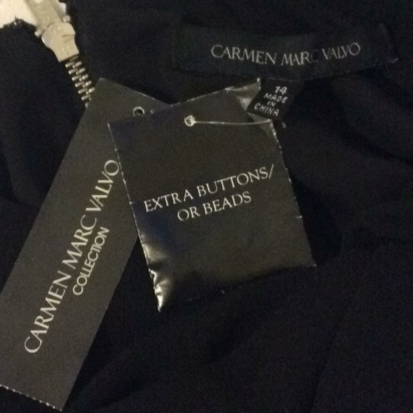 COPY - NWT Carmen Marc Valvo black evening blouse # 14 - Picture 8 of 8